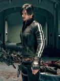 Leon S Kennedy Resident Evil Vendetta Black Real Leather Jacket