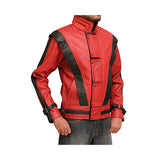 MJ Thriller Genuine Leather Jacket “ Zipper Closure, Waist & Inside Pockets