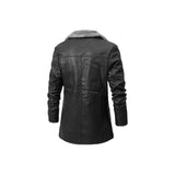 Men's Fur Turn-Down Collar Premium Leather Coat