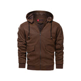 Marziano Leather Jacket “ Saddle Brown, Removable Hoodie