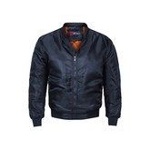 Men's Midnight Blue Valor Bomber Jacket “ Waterproof, Durable Polyester