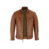 Cafe Racer Brown Jacket for Men