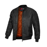 Valor Bomber Jacket for Men - Black Polyester Lightweight Jacket