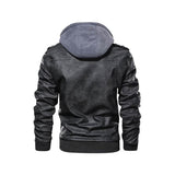 Men's Guerrilla Real Leather Hooded Jacket