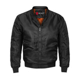 Valor Bomber Jacket for Men - Black Polyester Lightweight Jacket