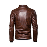 Men's Removable Fur Collar Motorcycle Jacket