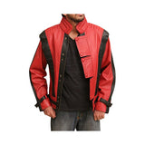 MJ Thriller Genuine Leather Jacket “ Zipper Closure, Waist & Inside Pockets