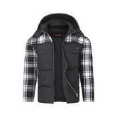 Plaid Puffer Jacket for Men - Lightweight & Insulated
