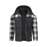 Plaid Puffer Jacket for Men - Lightweight & Insulated