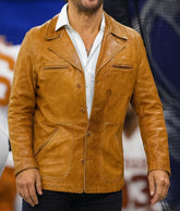 Matthew McConaughey Brown Leather Jacket - Men’s Celebrity Inspired Vintage Coat