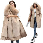 Womens Wool Liner Hooded Parka Long Coat