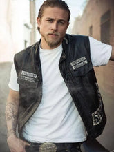 Sons of Anarchy Jax Teller Black Leather Vest - Iconic TV Jacket