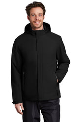 Port Authority J405 Men's Waterproof Tech Jacket - Insulated, Adjustable Hood