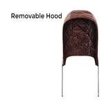 Marziano Leather Jacket “ Saddle Brown, Removable Hoodie