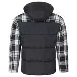 Plaid Puffer Jacket for Men - Lightweight & Insulated