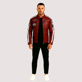 red biker jacket for men
