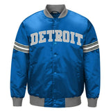 Detroit Lions Blue Striped Satin Jacket