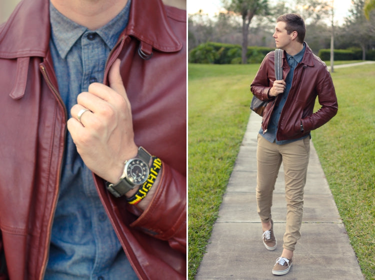Men's Burgundy Leather Jackets: A Vibrant Take On A Traditional Style