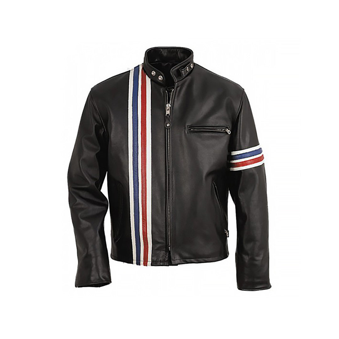 Men™s Vertical Striped Motorcycle Jacket