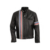 Men™s Vertical Striped Motorcycle Jacket