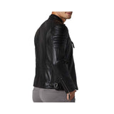 Men™s Snap Collar Zipper Closure Motorcycle Jacket