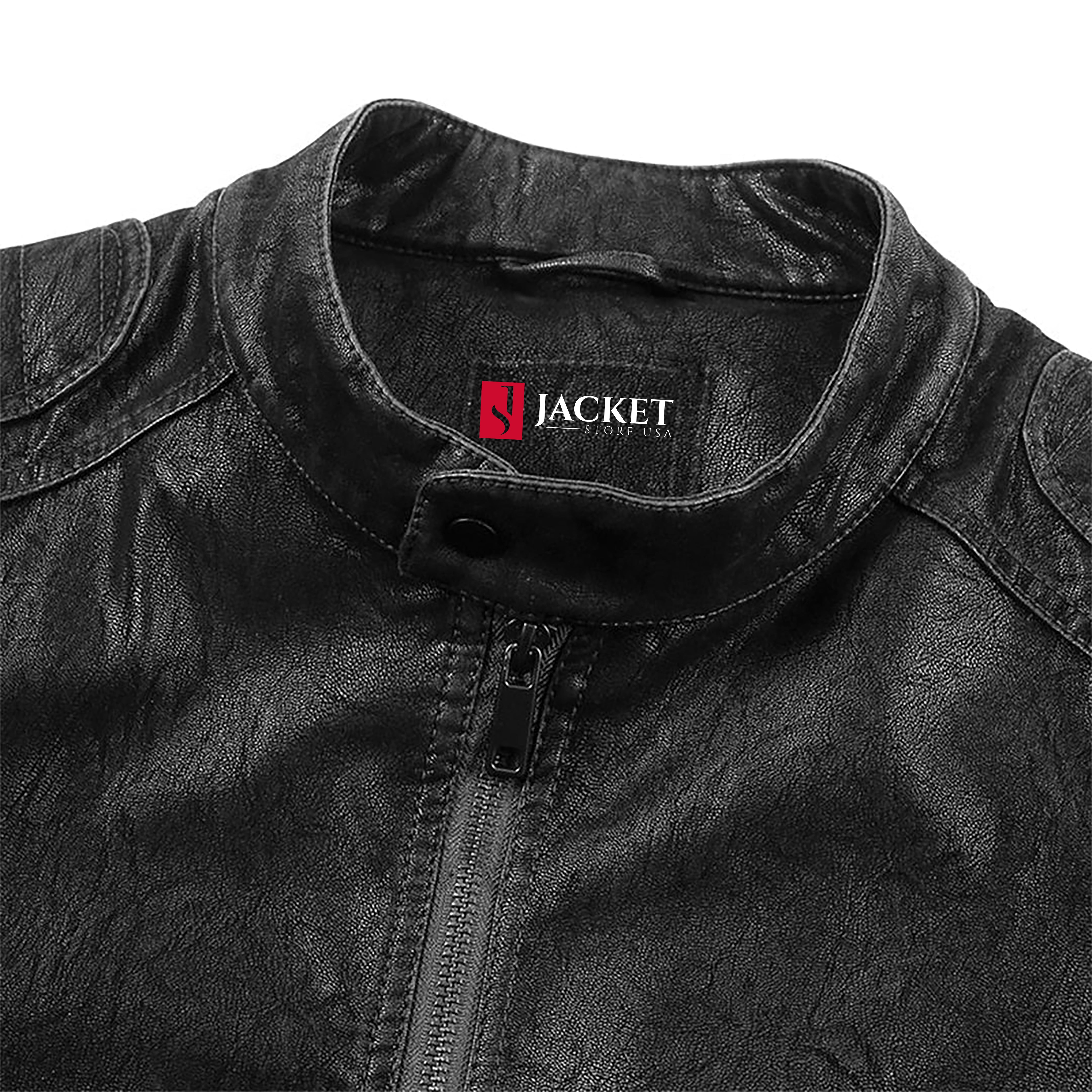 Men's Classic Genuine Leather Biker Jacket