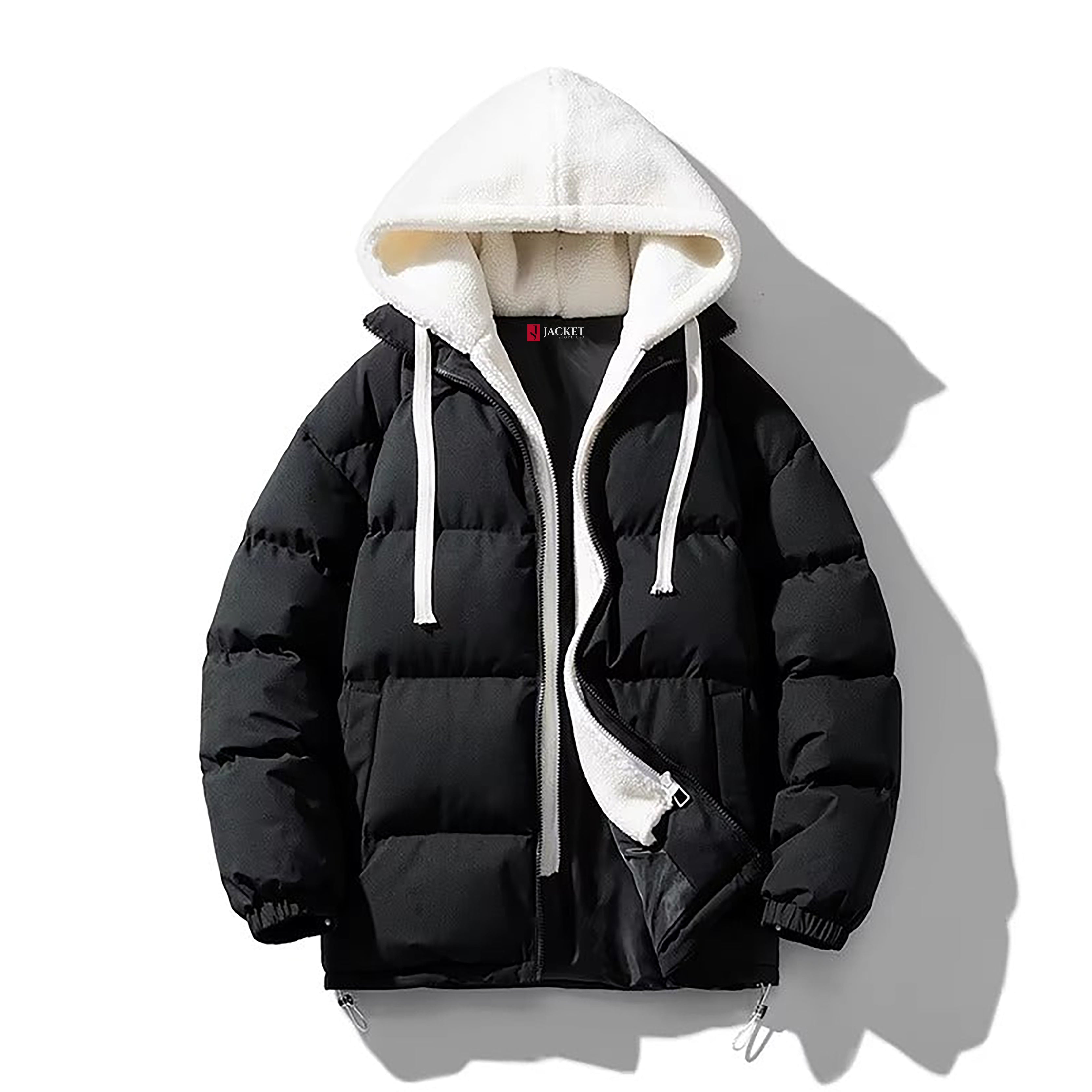 Men Winter Cotton Water & Wind Proof Puffer Hoodie Jacket
