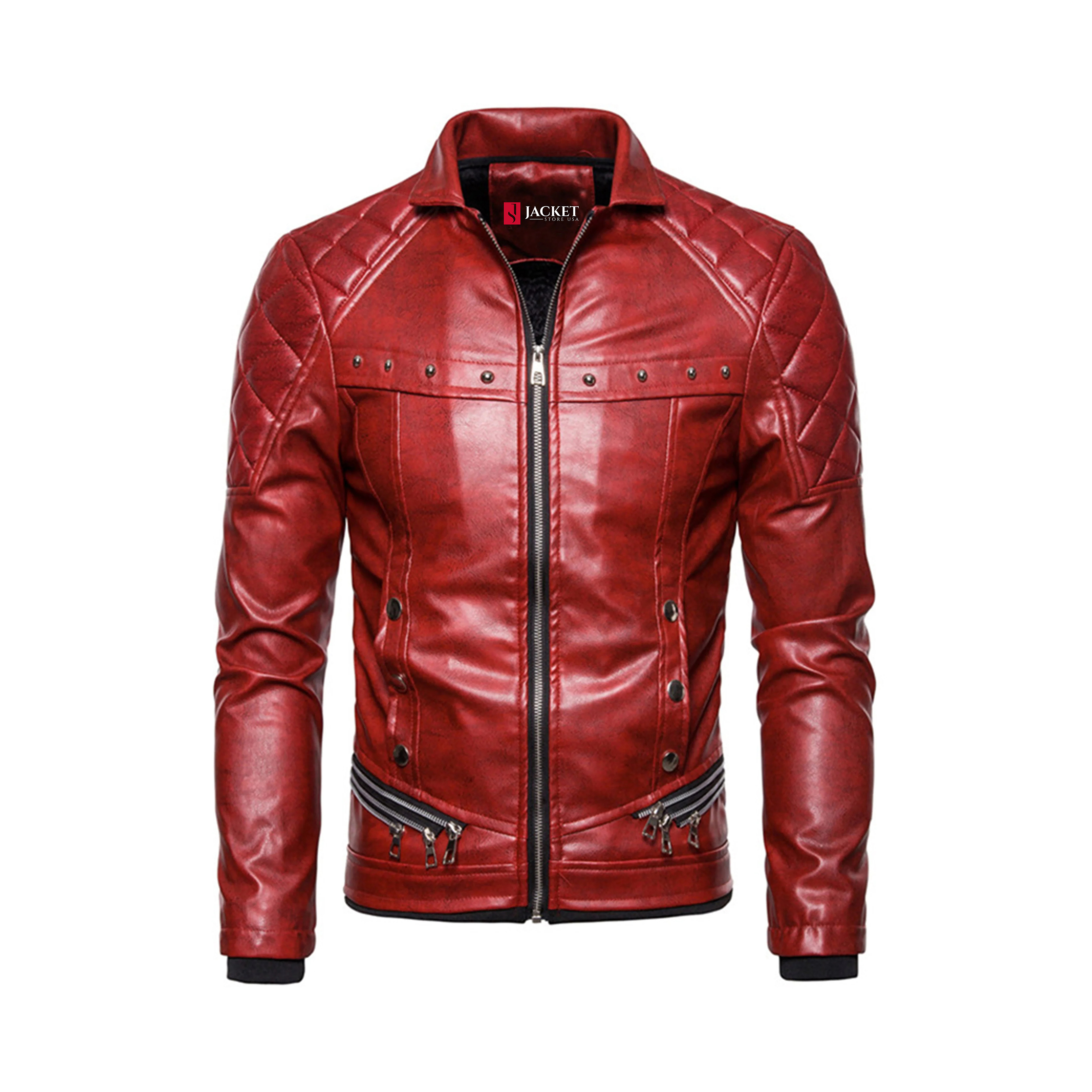 Men's Removable Fur Collar Motorcycle Jacket “ Premium Leather, Classic Biker Style