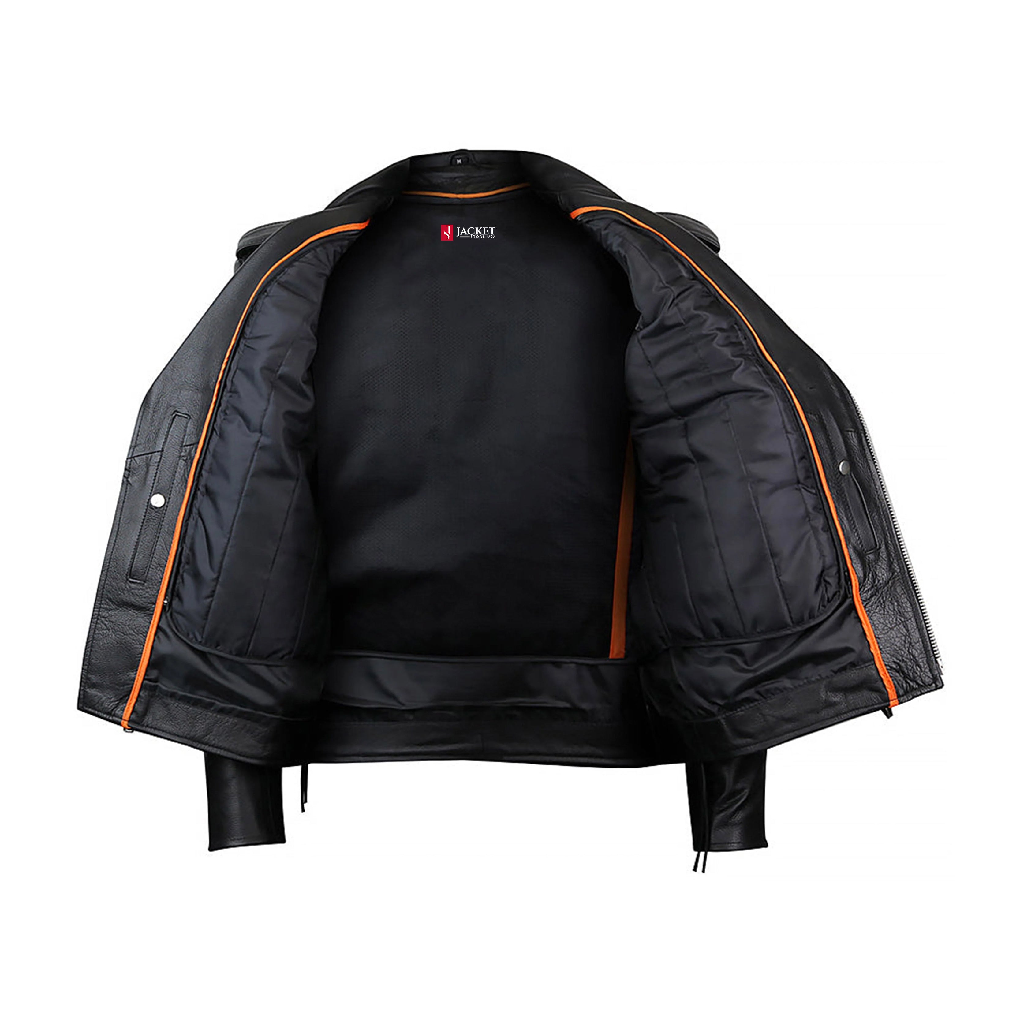 Belted Moto Jacket with Side Laces