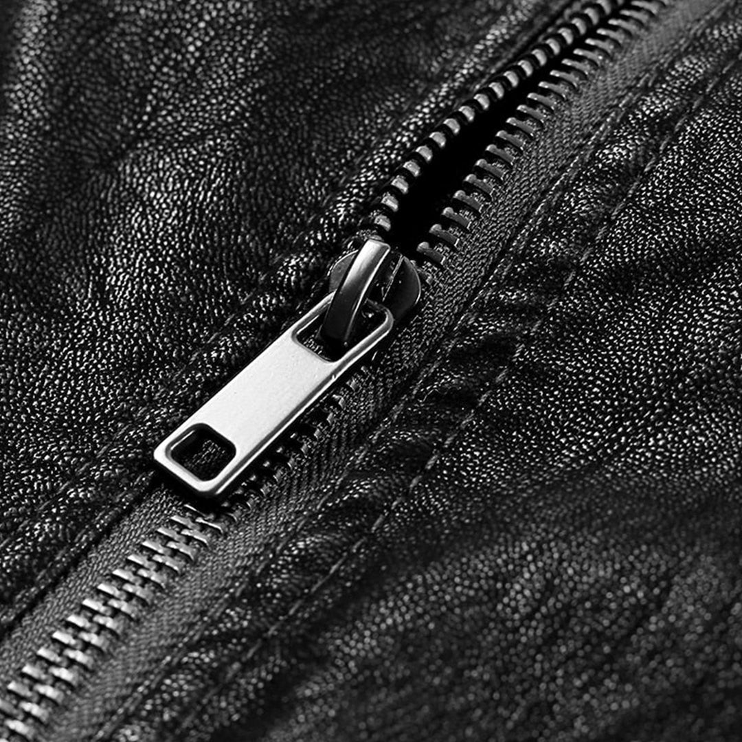 Men's Classic Genuine Leather Biker Jacket