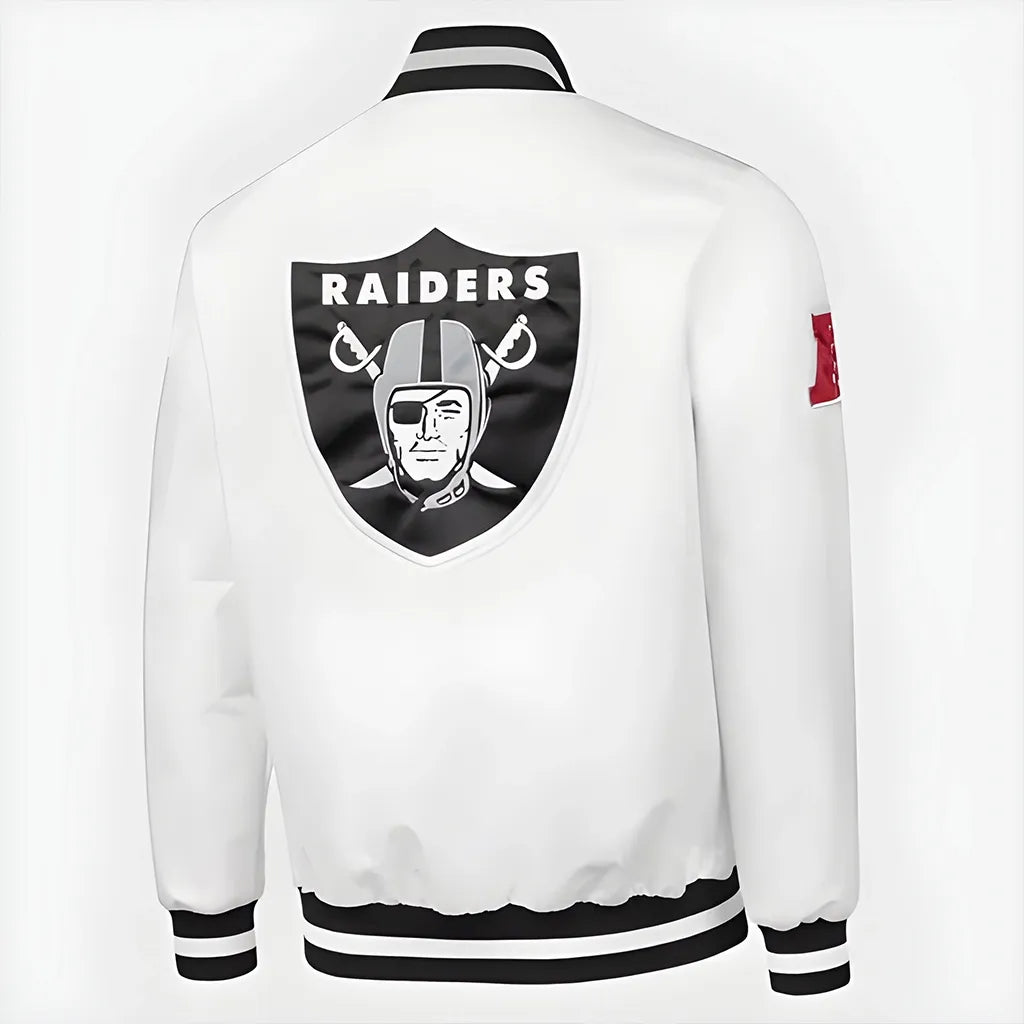 Tom Brady Las Vegas Raiders White Bomber Jacket