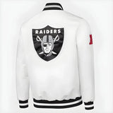Tom Brady Las Vegas Raiders White Bomber Jacket