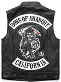 Sons of Anarchy Jax Teller Black Leather Vest - Iconic TV Jacket