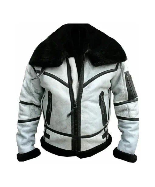 Men’s White RAF B3 Aviator Shearling Jacket – JSU Premium Collection