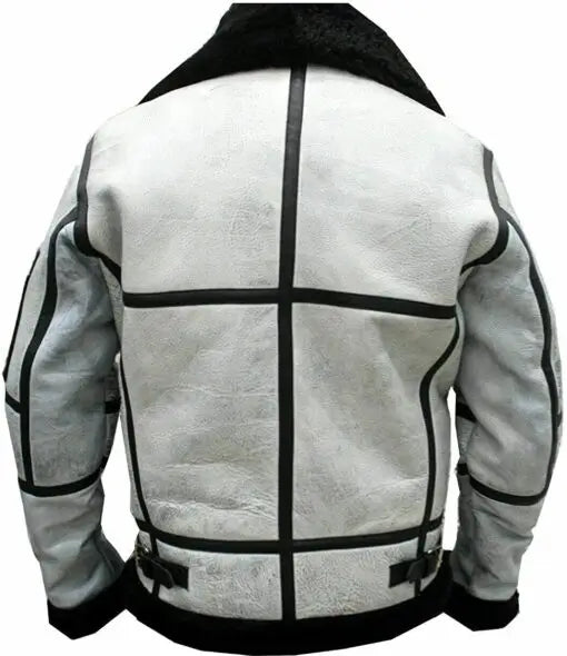 Men’s White RAF B3 Aviator Shearling Jacket – JSU Premium Collection