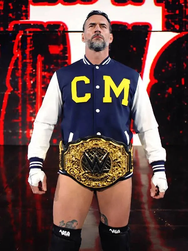 WWE CM Punk Varsity Jacket - Chicago “Best in the World” Edition