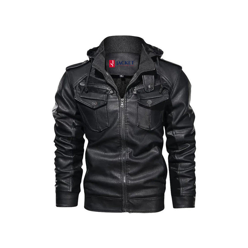 Men's Cafe Racer Genuine Leather Moto Jacket