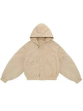 Shinzo Shige 15oz Canvas Clasp Beige Bomber Jacket - Classic Streetwear Style