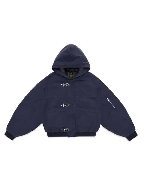 Shinzo Shige 15oz Canvas Clasp Beige Bomber Jacket - Classic Streetwear Style