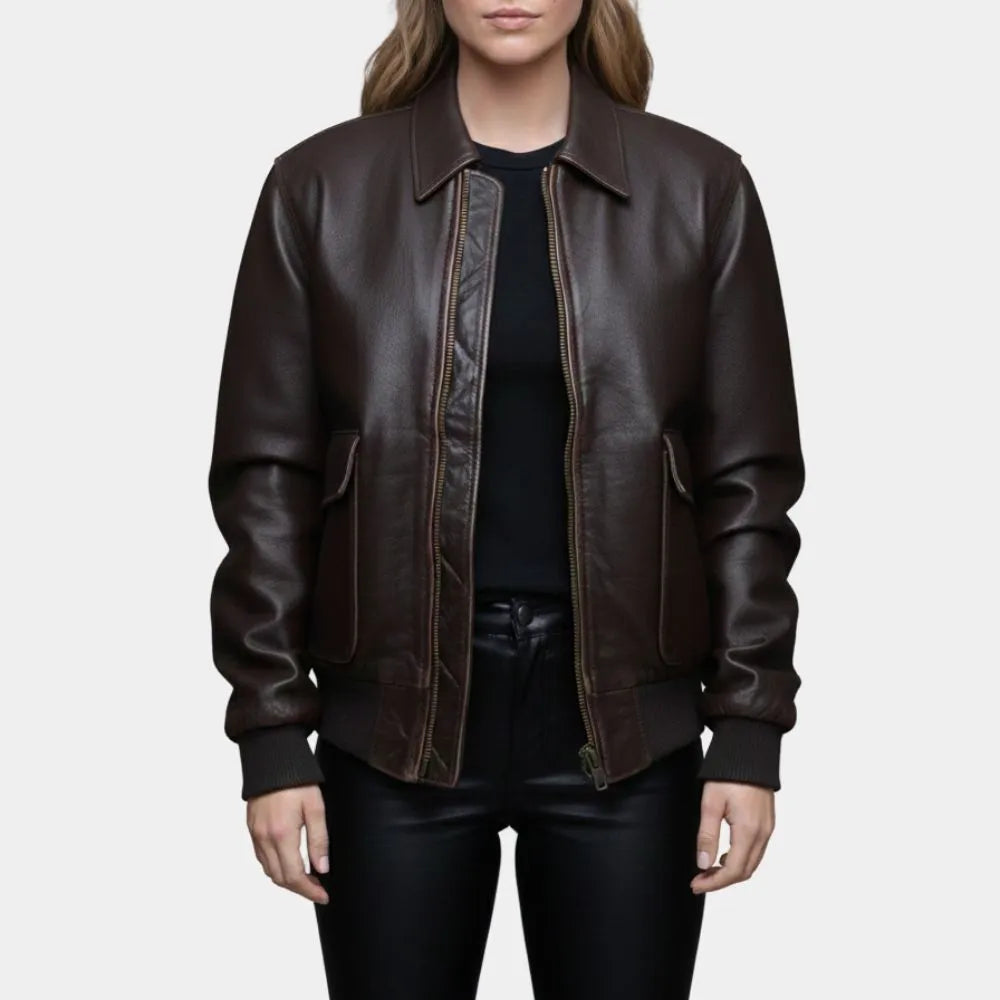 The Housemaid Leather Bomber
