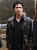 Damon Salvatore Leather Jacket - Vampire Diaries Ian Somerhalder Replica