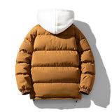 Men Winter Cotton Water & Wind Proof Puffer Hoodie Jacket