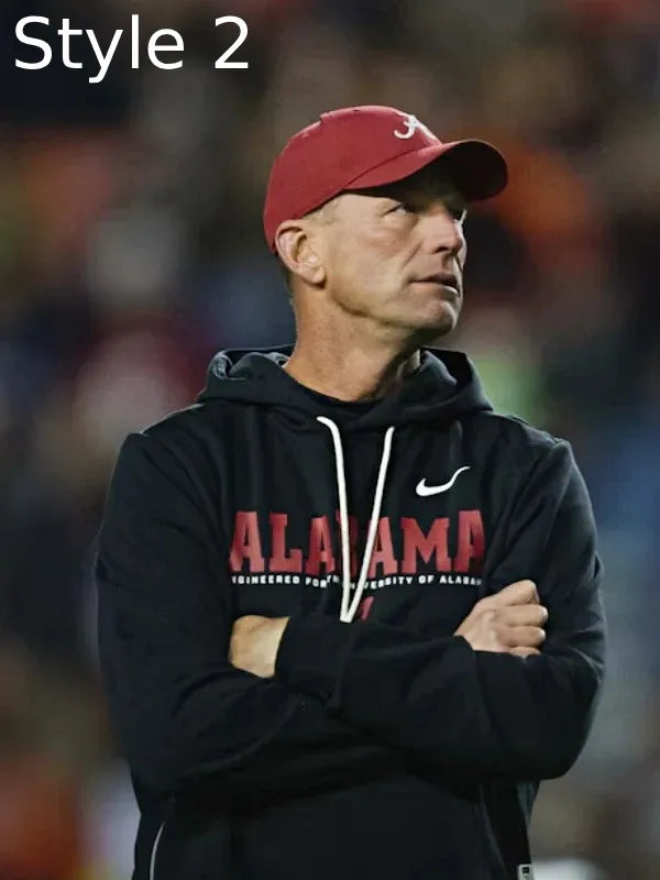 Kalen DeBoer Black Hoodie - Wisconsin vs Alabama Game Day