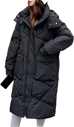 Womens Winter Loose Fit Puffer Parka