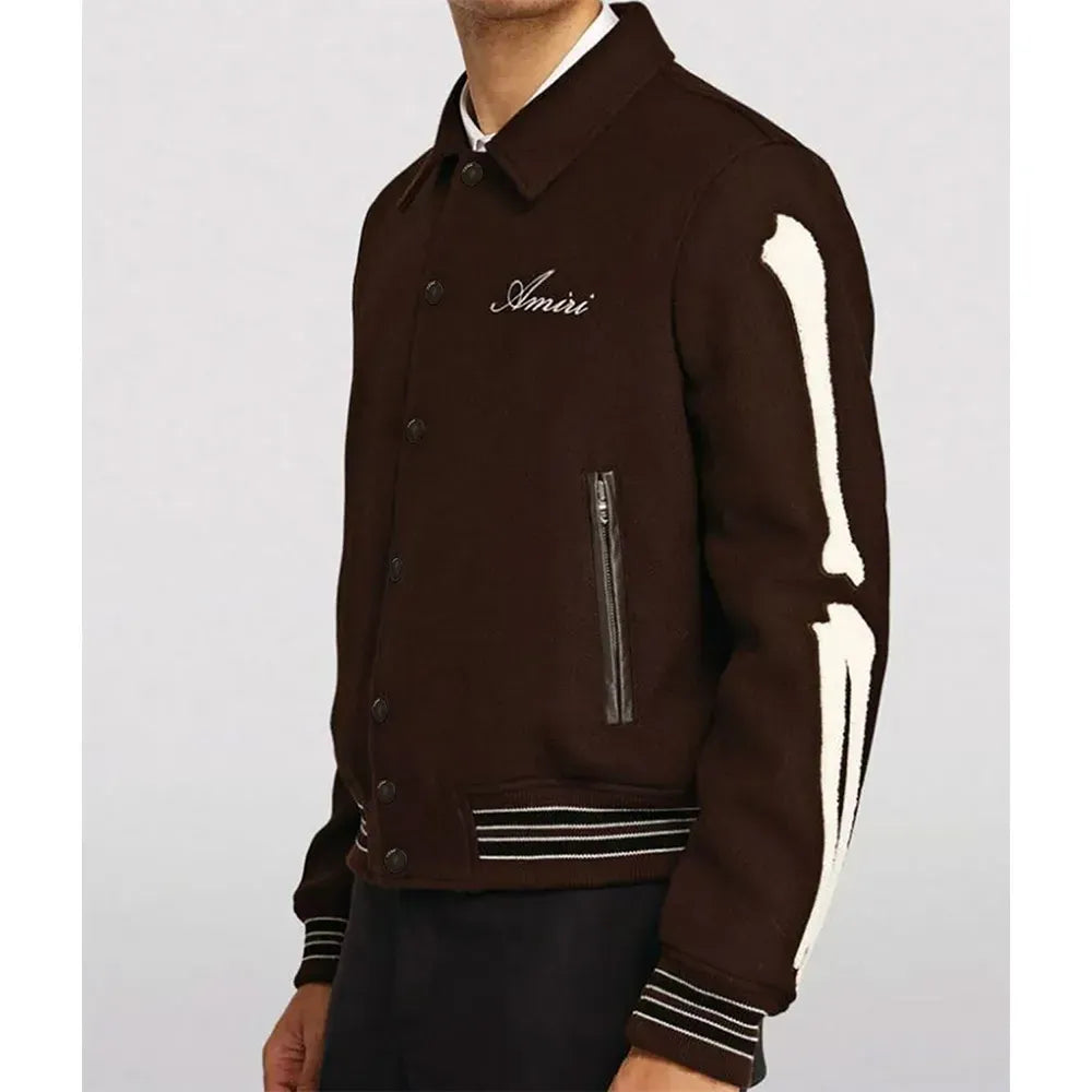 Amiri Bones Letterman Wool Jacket - Men & Women Varsity Jacket