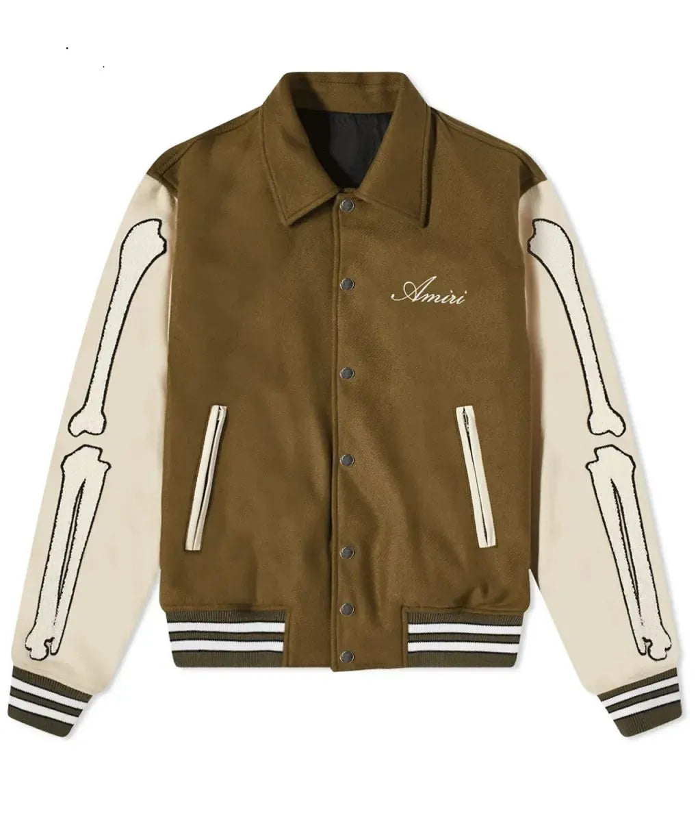 Amiri Bones Letterman Wool Jacket - Men & Women Varsity Jacket