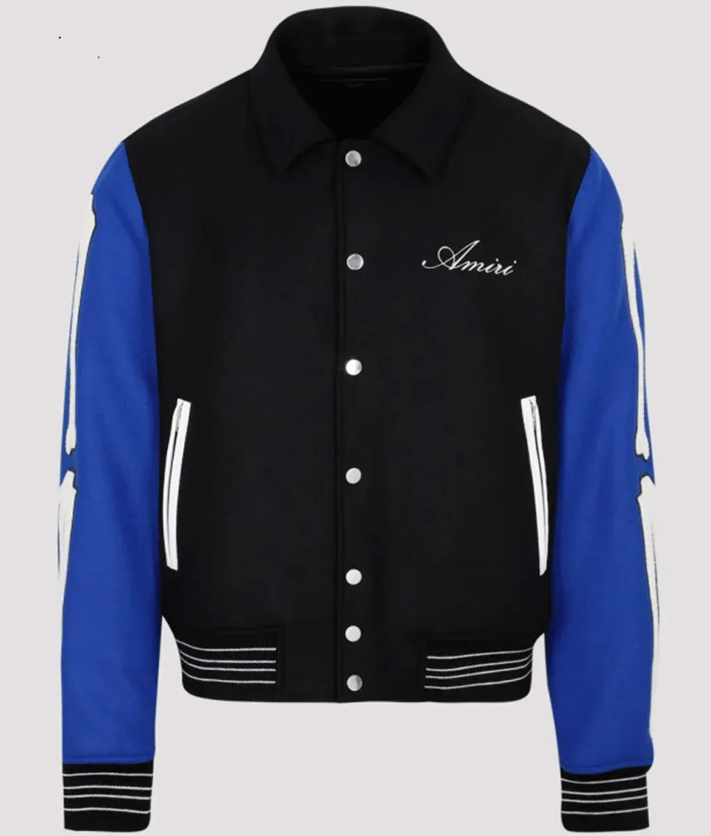 Amiri Bones Letterman Wool Jacket - Men & Women Varsity Jacket