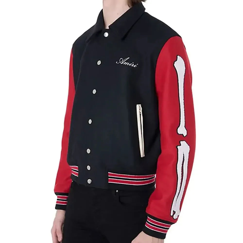 Amiri Bones Letterman Wool Jacket - Men & Women Varsity Jacket