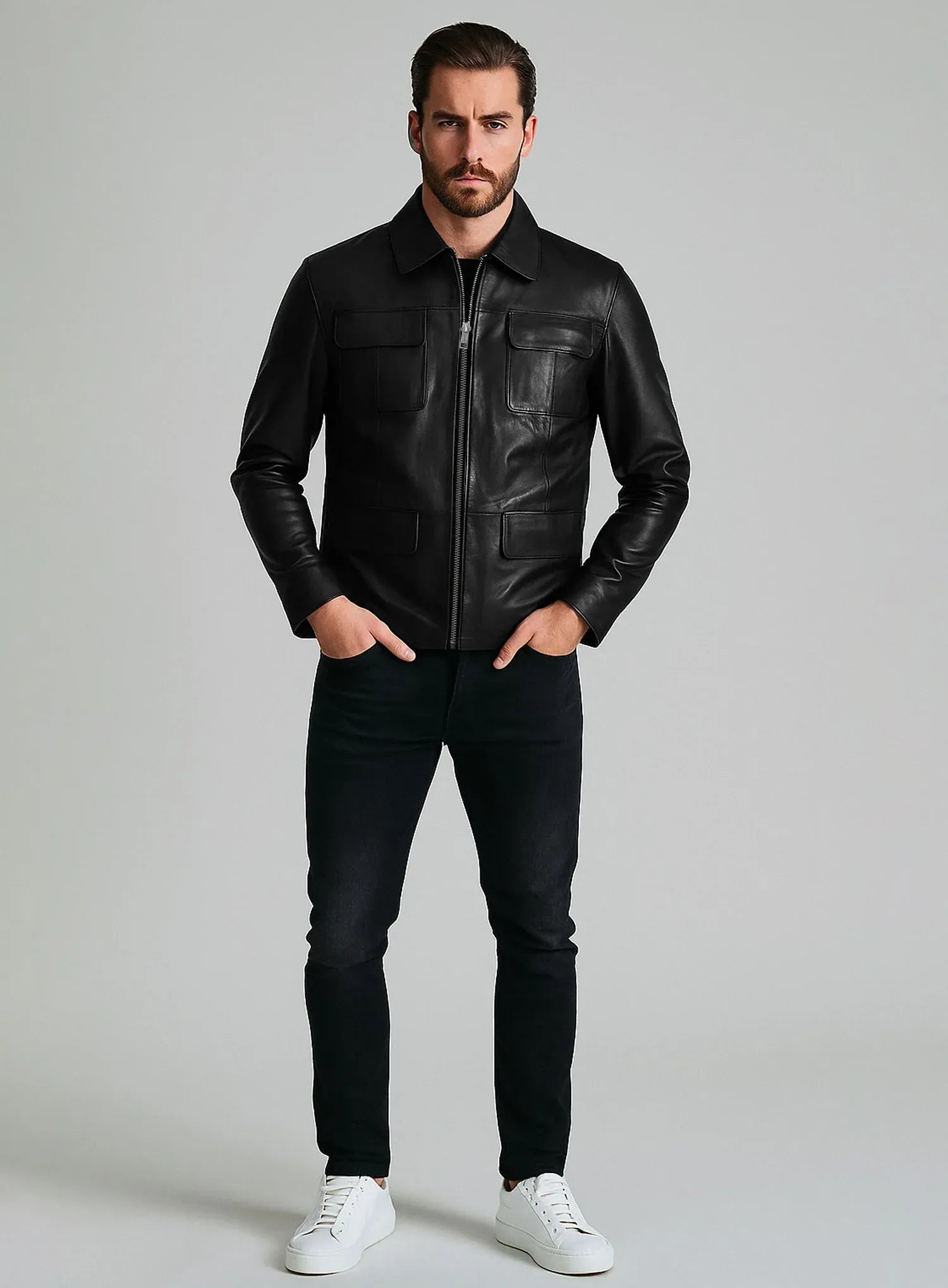 Damon Salvatore Leather Jacket - Vampire Diaries Ian Somerhalder Replica