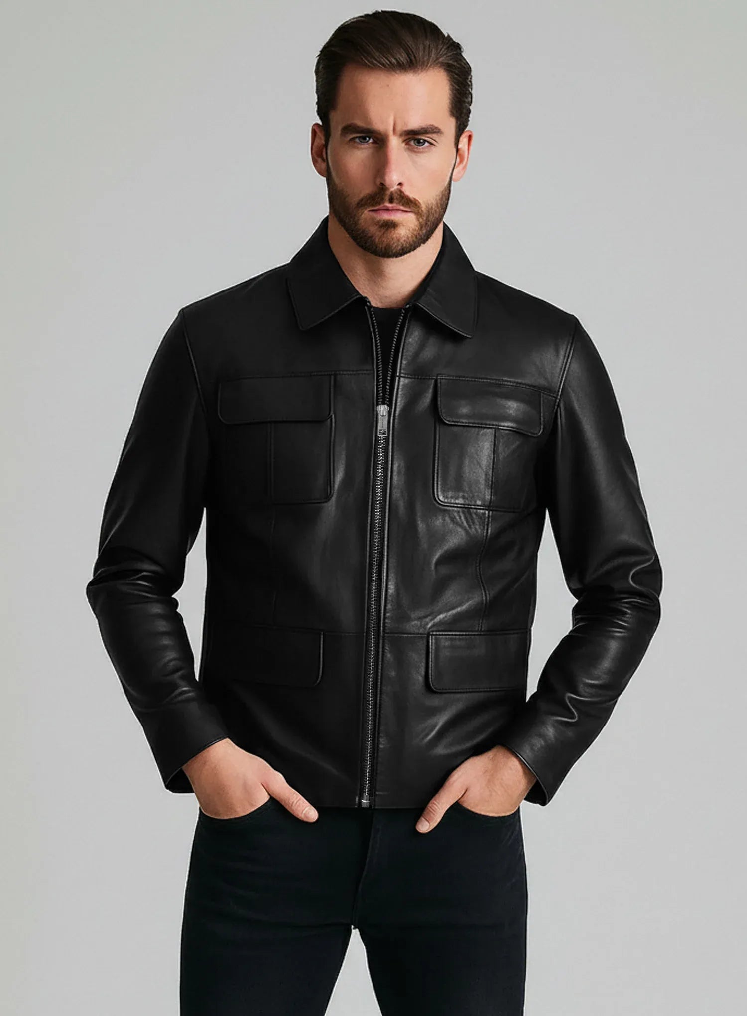 Damon Salvatore Leather Jacket - Vampire Diaries Ian Somerhalder Replica